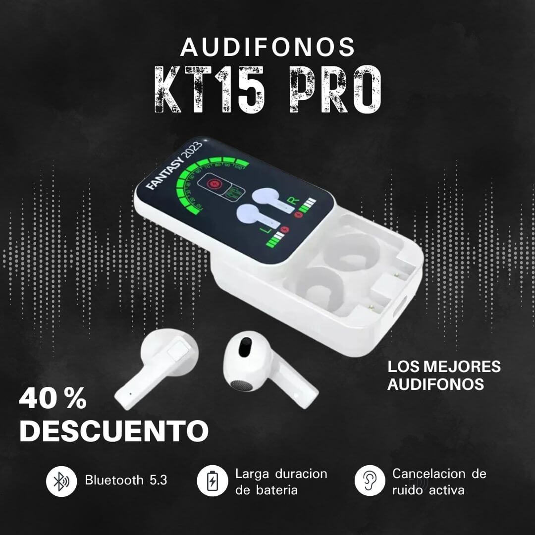 SoundAura® Auriculares inalámbricos con Bluetooth y Pantalla