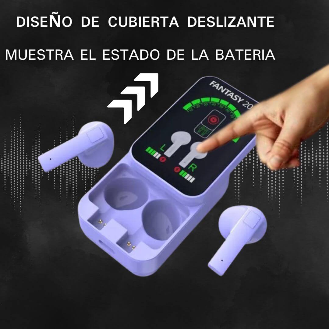 SoundAura® Auriculares inalámbricos con Bluetooth y Pantalla