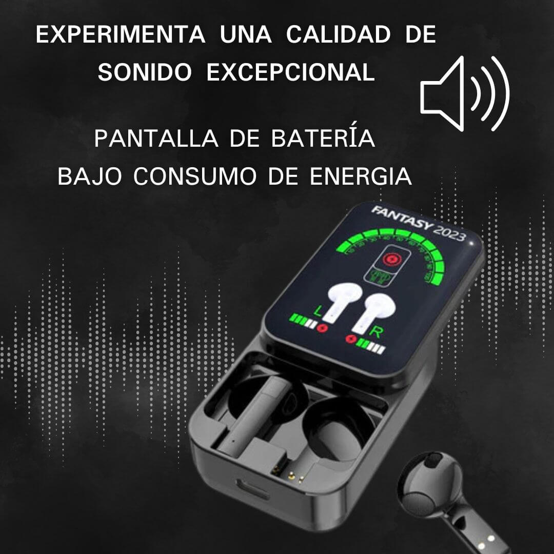 SoundAura® Auriculares inalámbricos con Bluetooth y Pantalla