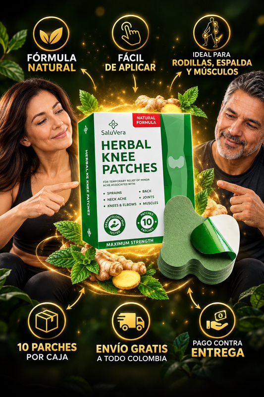 Parches Herbales KNEE PATCHES Para rodilla, cuello y espalda